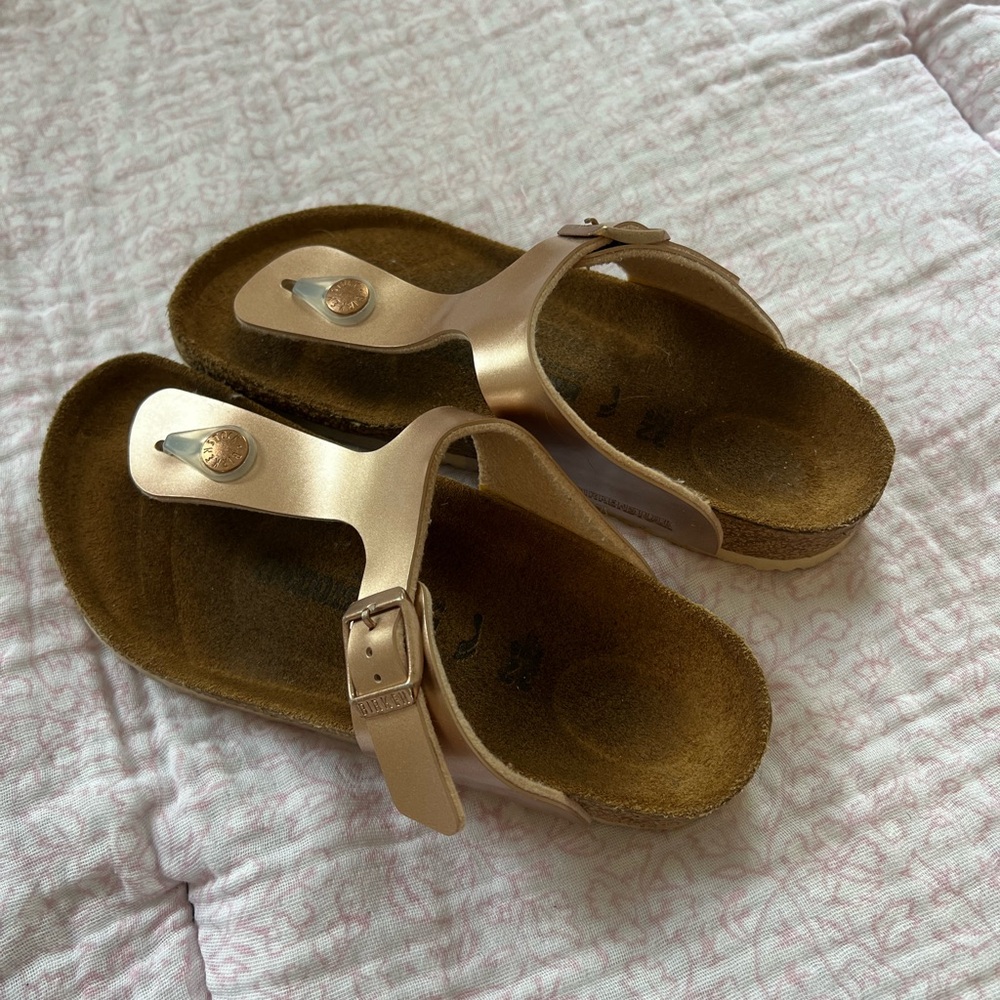 Birkenstock Metallic Pink Sandals